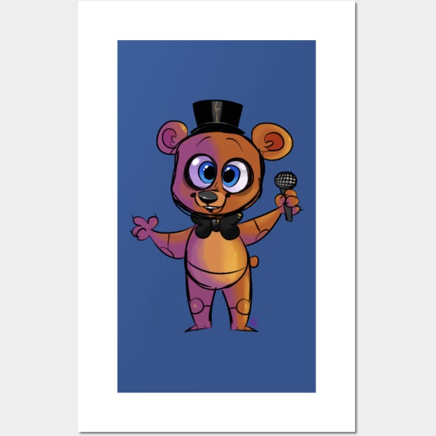 Fnaf 1 Freddy Wall Art by opthedragon